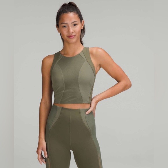 Lululemon Mesh Panelled Training Shelf Tank Top
Army Green - Picture 2 of 7